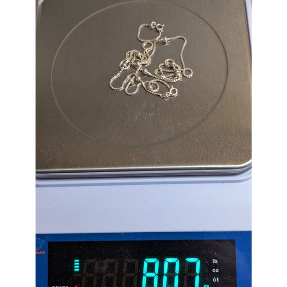 VTG 925 Sterling Box Chain Bead Ball Station 20" Necklace & 9" Bracelet Set - Picture 7 of 8